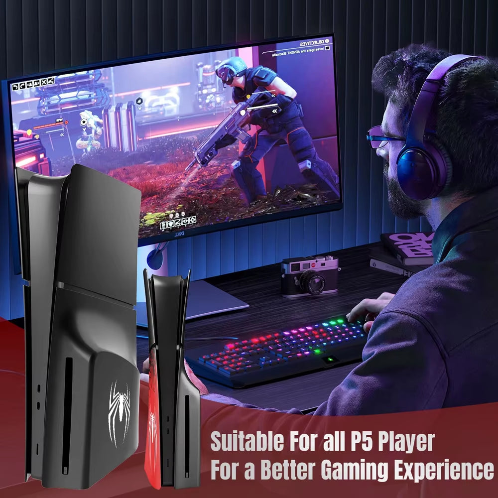 Faceplate with Cooling Vent for Playstation 5 Slim Disc Digital Edition PS5 Slim Cover Skin Face Plates